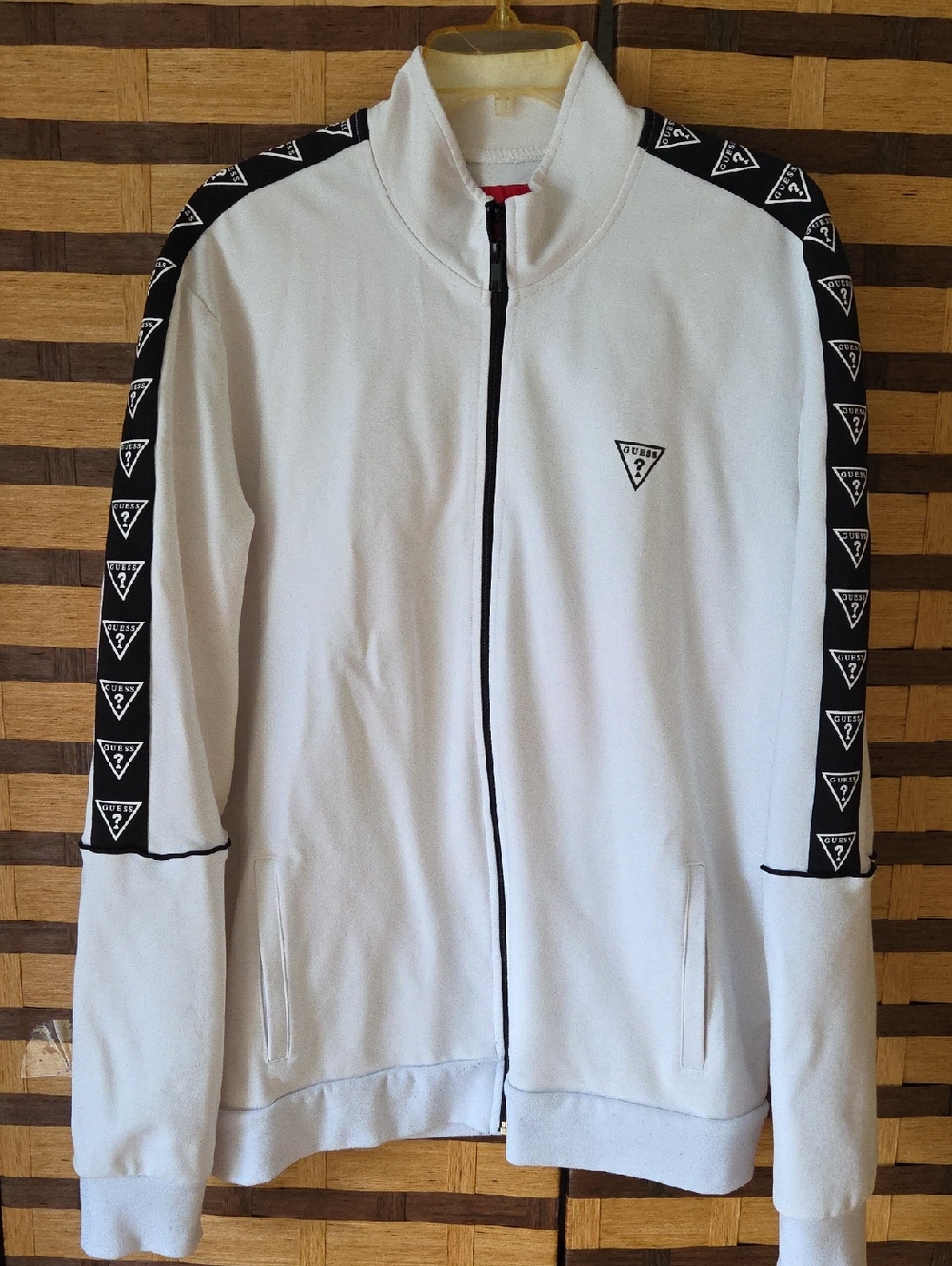 Guess Zip Up Logo Athletic Jacket